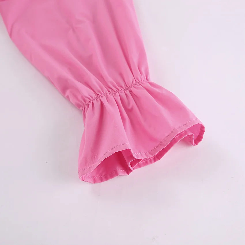 Ruffles Button-Down Shirt Women Summer Fashion Flare Sleeve Loose Shirts Blouses Lady Elegant Casual Tops Streetwear 2025