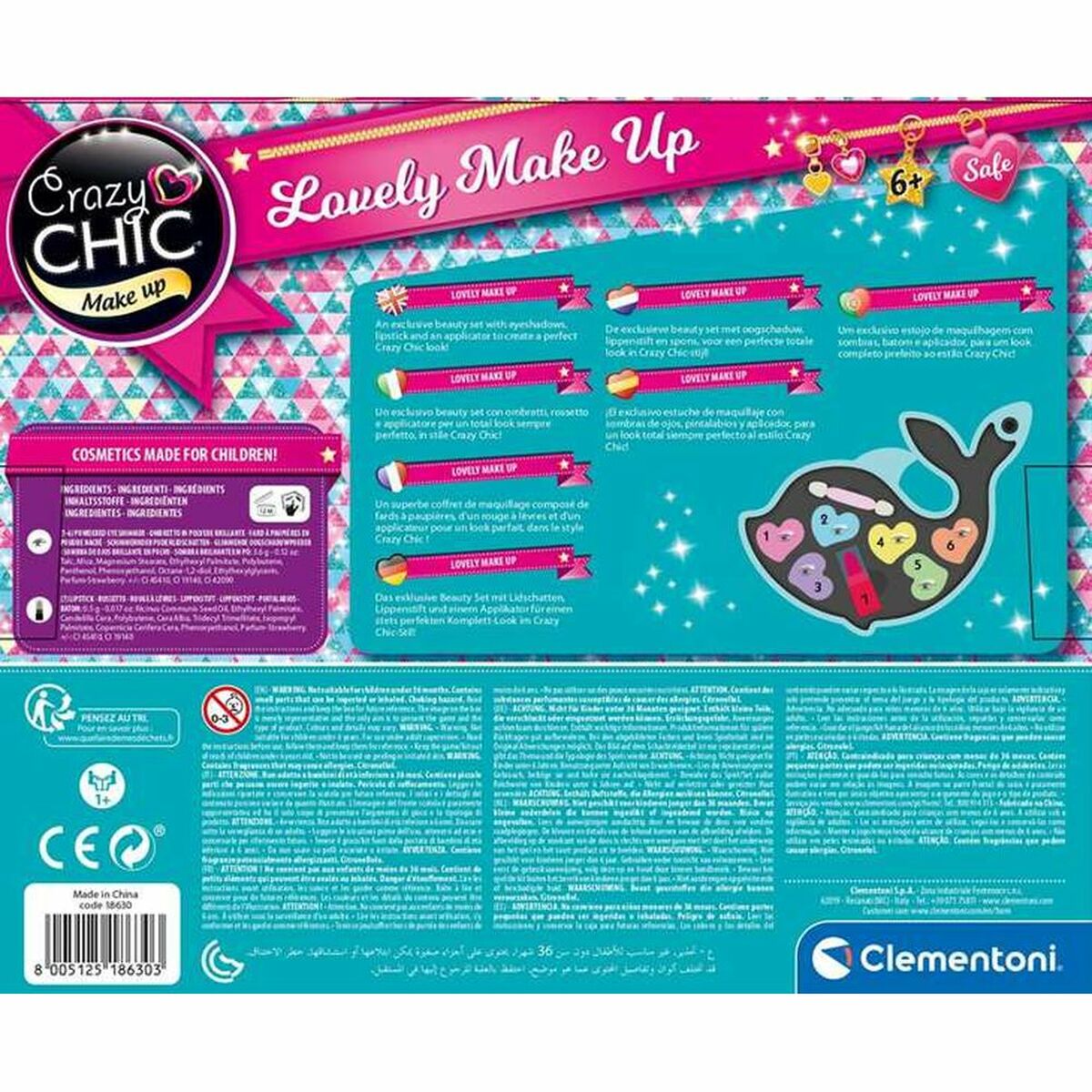 Make-Up Set Clementoni Lovely Make Up Dolphin (27 x 22 x 5 cm)