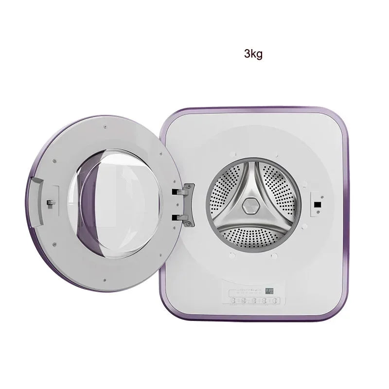 220v Electric 3kg Small Compact Portable Durable Washing Machine Mini Automatic Baby Wall Mounted Washing Machine Clothes Washin