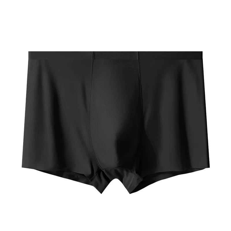 1Pcs Traceless Panties Men's Boxer Shorts Ice Silk Underwear Thin Underpants Sexy Panties Breathable Elastic Lingerie Wholesale