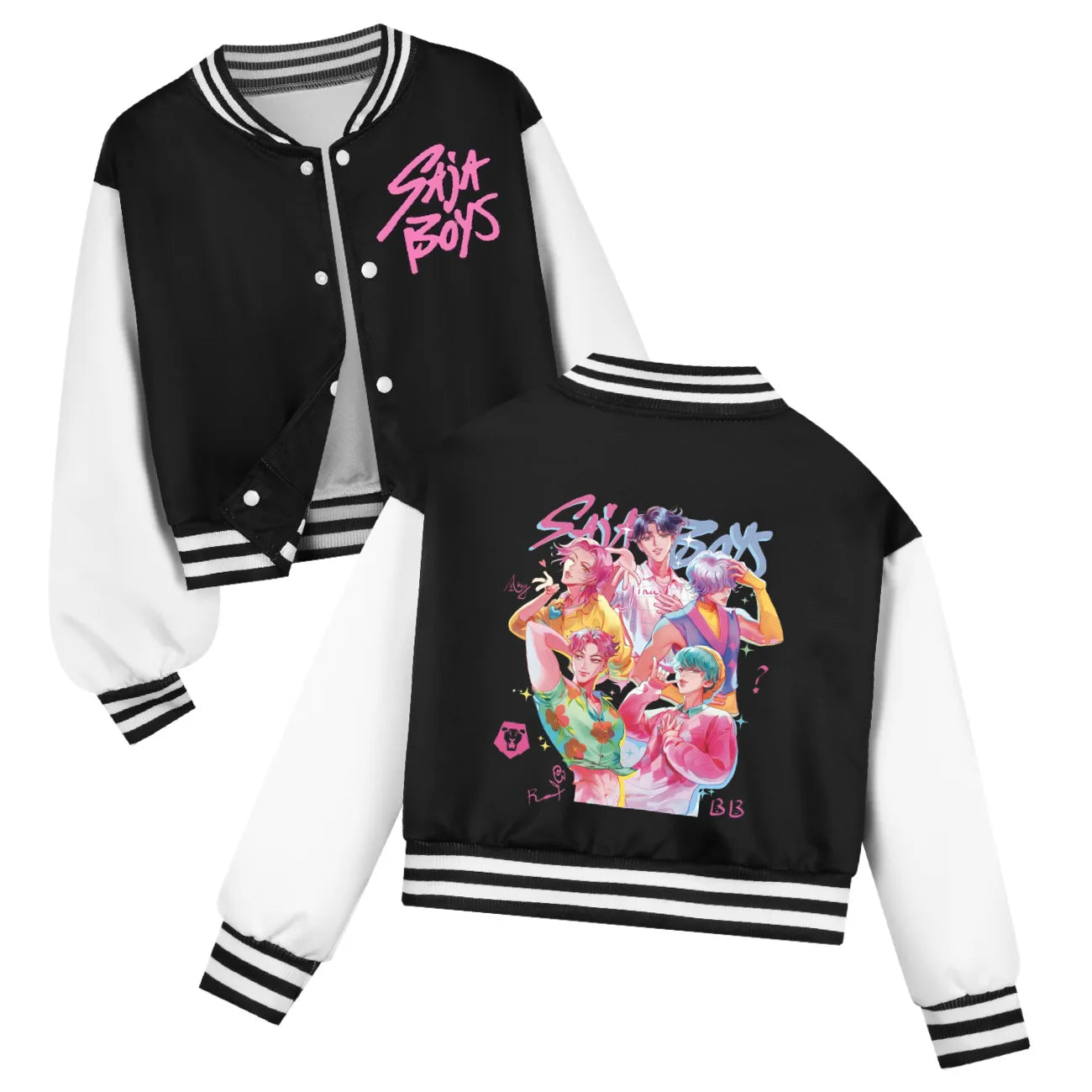 KPop Demon Hunters Kids Huntrix SAJABOYS Clothes Boys Baseball Uniform Spring Autumn Girls Baby Casual Hoodies Children Costume