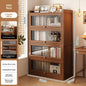 Multi-functional BambooBookcase LargeCapacity Wooden Bookshelf Storage Cabinet Display Rack Home Furniture for Living RoomOffice