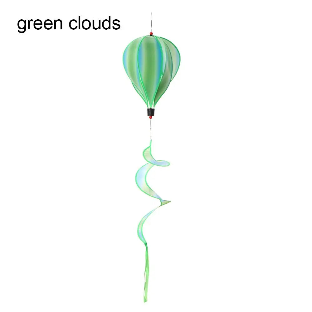 110CM Giant Rainbow Hot Air Balloon Garden Wind Spinners Pinwheels Whirligigs Windmill Toys for Yard Lawn Decorations Outdoor