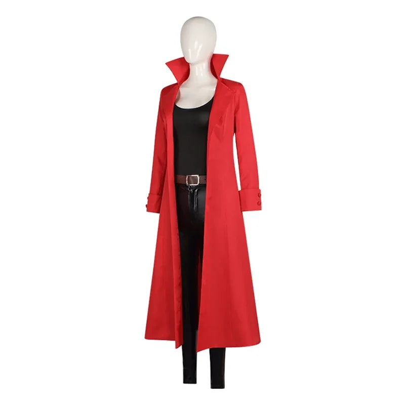 CosplayAnime Commandos Cosplay Costume Creature The Bride Fantasia Women Fantasy Long Coat Gloves Top Pants Set Halloween Carniv