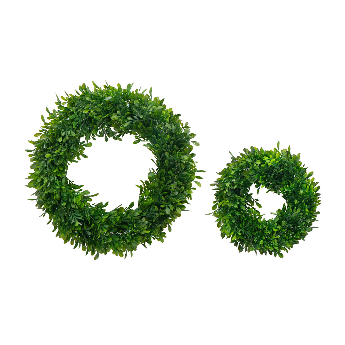 Set of 2 Artificial Greenery Wreaths for Home & Wedding Décor, 16 in