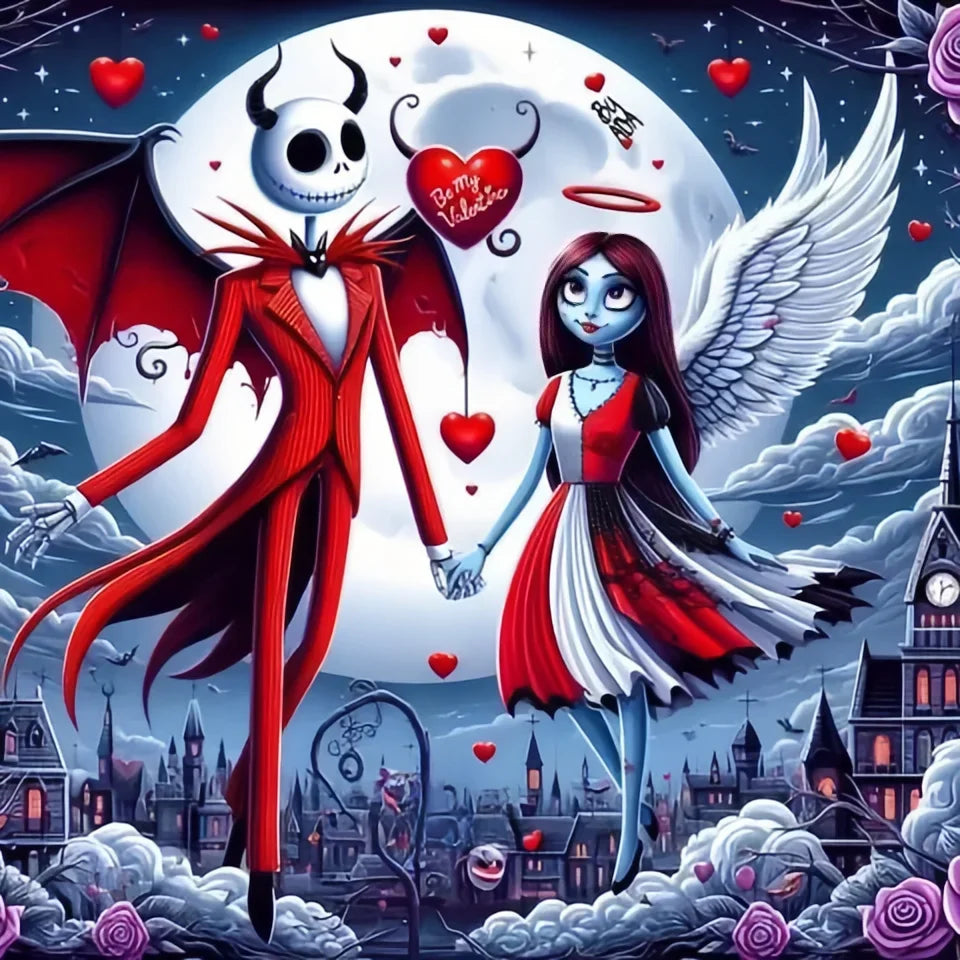 Disney 5D Diamond Embroidery Jack Rhinestone Pictures Painting Cartoon Full Drill Mosaic Nightmare Before Christmas Holiday Gift