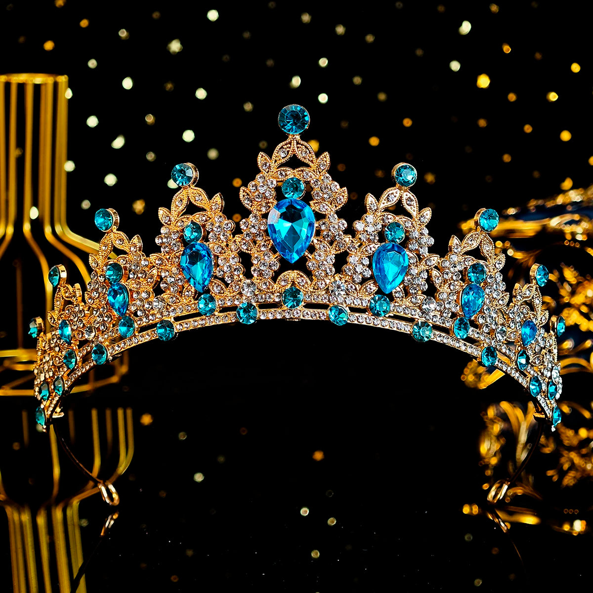 Elegant Crystal Bridal Crown Exquisite European and American Rhinestone Hair Bands Tiara Headpieces Party Jewelry Accessories