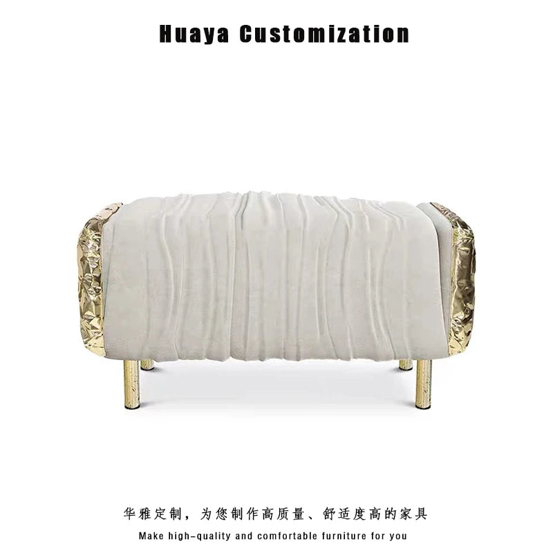 Room Decor Nordic Step Stool Luxury Space Saving Fashion Aesthetic Waiting Modern Foot Stool Unique Tabouret Salon Furniture