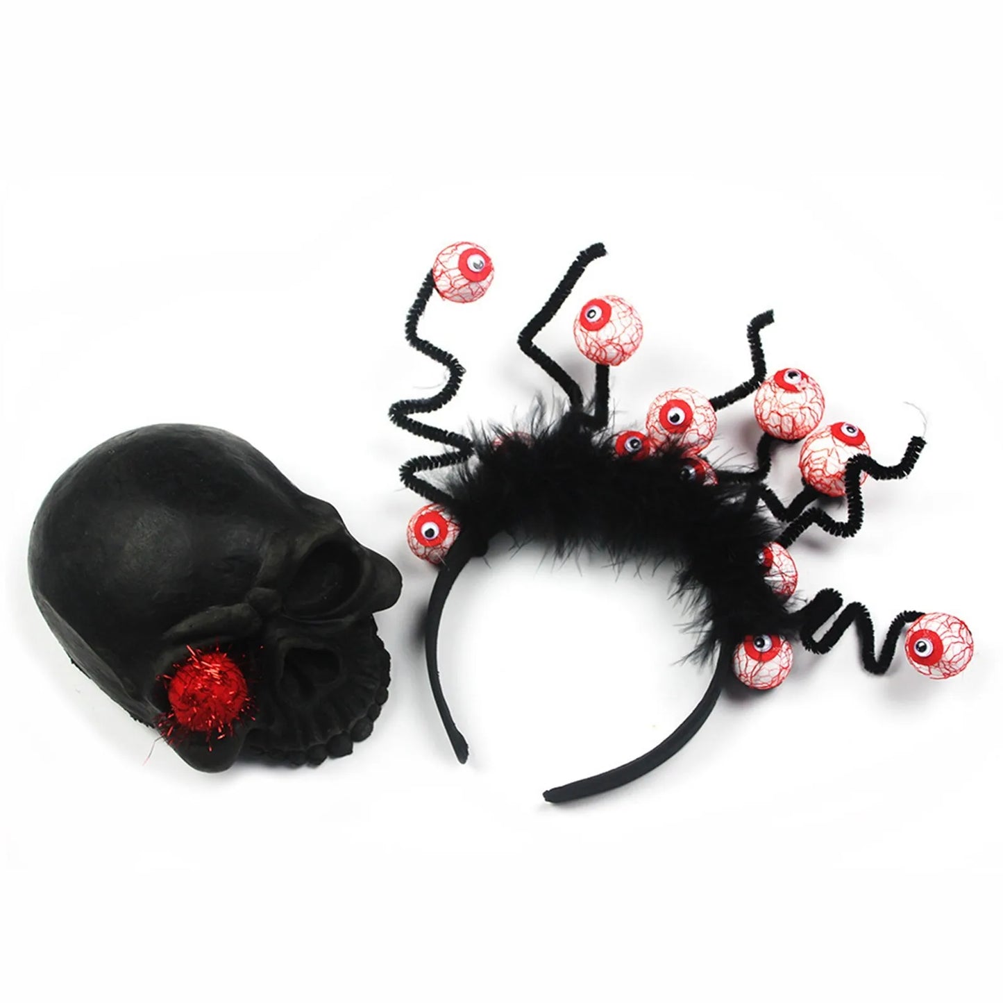 Halloween Eyeball Headband Creepy Party Hair Accessory Gothic Festival Costume Prop Spooky Hair Clip Horror Cosplay Decoration