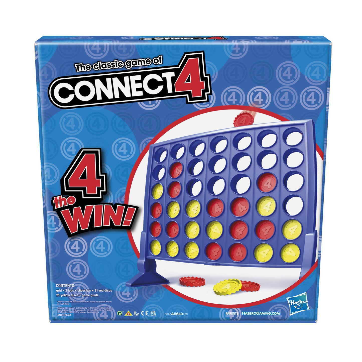 Hasbro Gaming Connect 4 Classic Grid,4 in a Row Game, Strategy Board