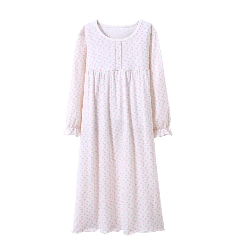 new delivery children clothes baby spring autumn long sleeve pajama Nightdress  cotton home clothes 110-170 3-15year students