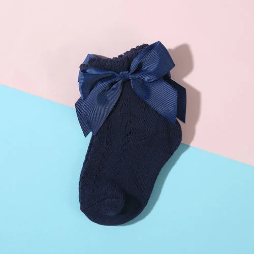 Newborn Baby Summer Mesh Girls Socks Fashion Bow Thin Socks for Girls Infant Clothes Accessories