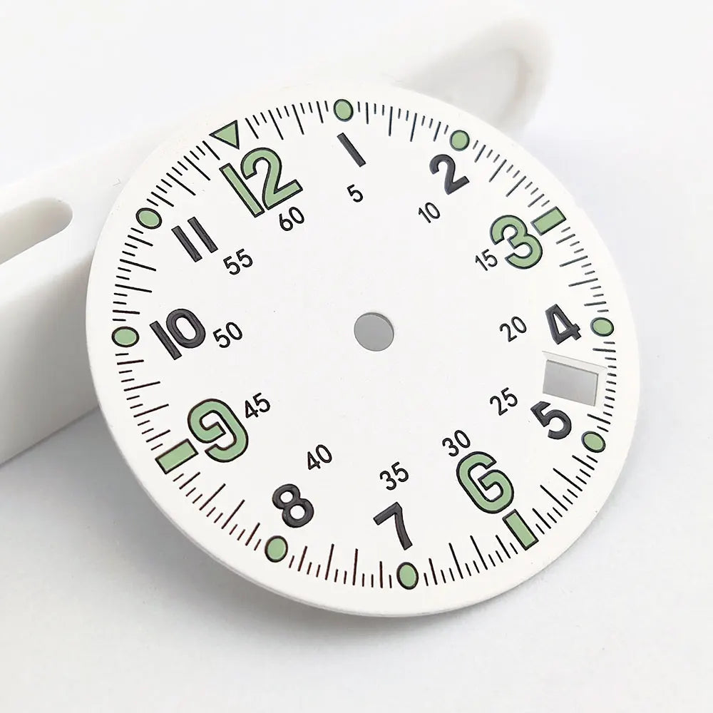 NH35 dial 28.5mm watch dial Steel 4.5 o'clock Calendar window fit NH34 NH36 NH35 Movement Men's watch Replacement accessories