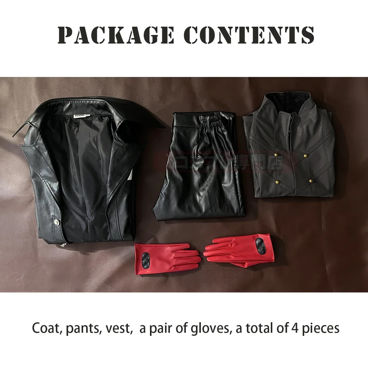 Cosplay P5 Game Ren Amamiya Cosplay Costume Wig Mask Joker Faux Leather Coat Pants Vest Gloves Daily Wear Cos Convention Rose Ne