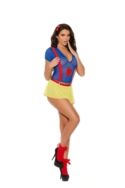 Sexy Princess - Mesh Cami Top, Skirt With Attached Suspenders And Hair