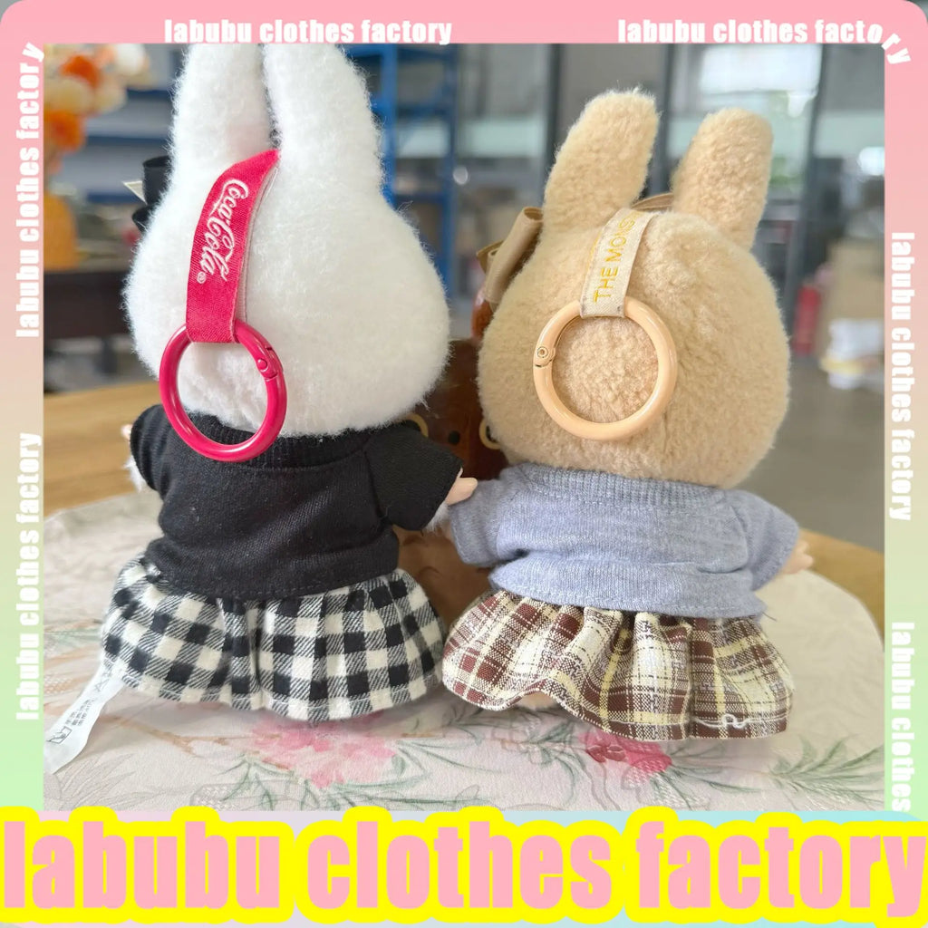 Anime Labubu Doll Clothes Black kitten set Labubu Idol V1 2 3 Dolls Clothing Plush Doll Universal Labubu Clothing Accessories