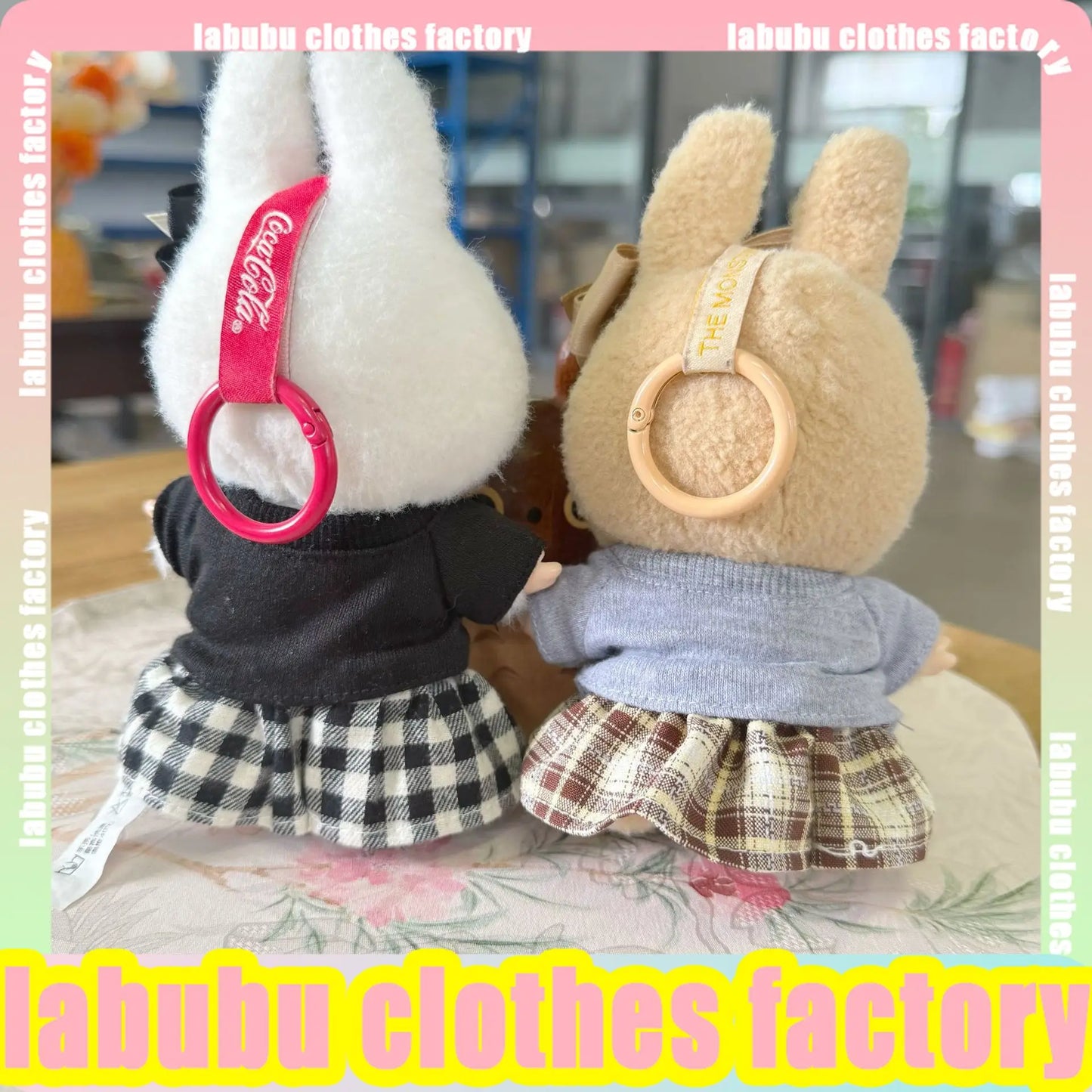 Anime Labubu Doll Clothes Black kitten set Labubu Idol V1 2 3 Dolls Clothing Plush Doll Universal Labubu Clothing Accessories