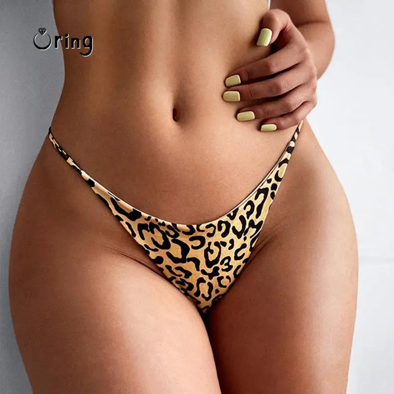 Custom Panties Thong With Name Thongs Leopard Zebra Printed Women Sexy Lingerie Letter Bikini Personalized string Underwear