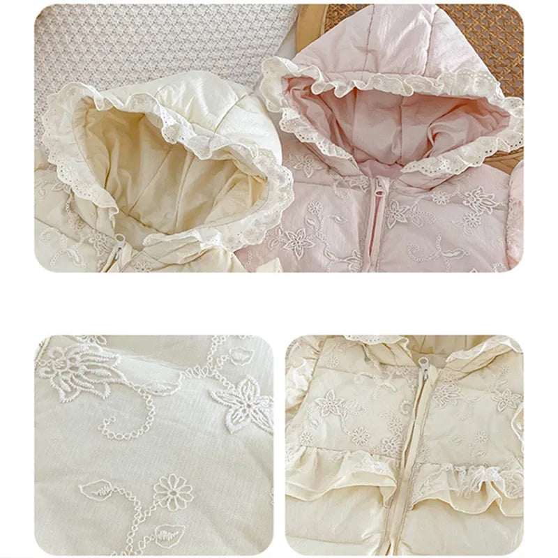 Cekcya Twins Clothes Baby Winter Newborn Jumpsuit Toddler Girls One Piece Lovely Rompers 100 Days Plus Velvet Clothing