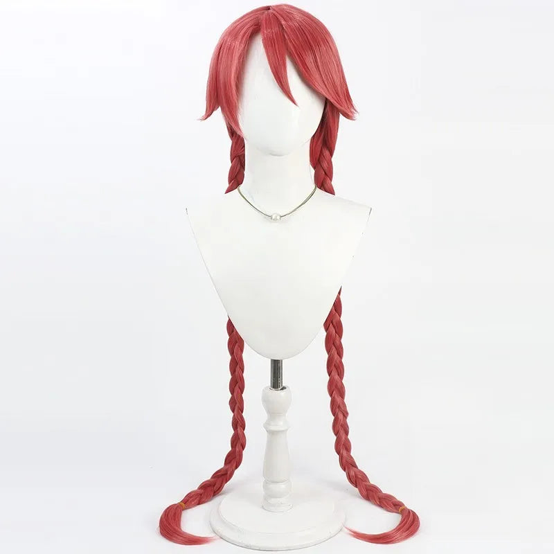 Anime Apocalypse Hotel Hotel Yachiyo Cosplay Apricot Short Coat Purple Dress Scarf Costume Manager Robot Wig  Woman Uniform Suit