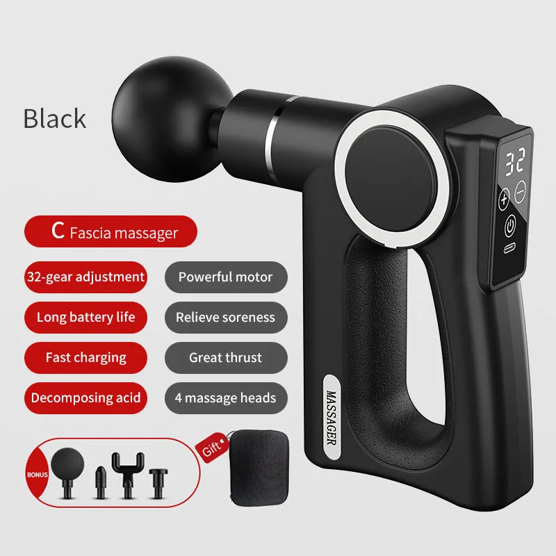 Mini Fascia Gun Vibration Massage Portable Small Massager Muscle Relaxation Body Massage Fitness Equipment