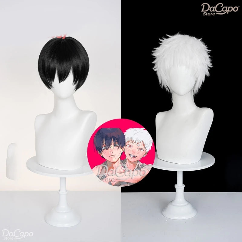 The Summer Hikaru Died Tsujinaka Yoshiki Hikaru Cosplay Wig Anime Manga 2025 Roleplay Men Women WIG Black White Short Hair ヒカル