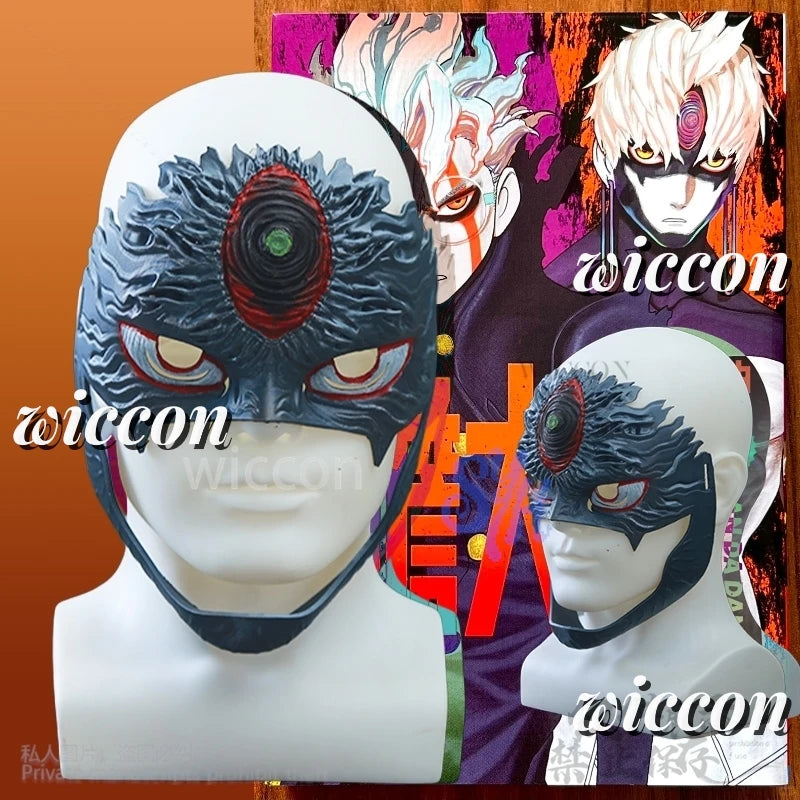 Anime Dandadan SE2 Cosplay JJ Enjōji Jin Costume Evil Eye 3D Polylactic Acid Base Mask Horror Halloween Christmas Party Gifts