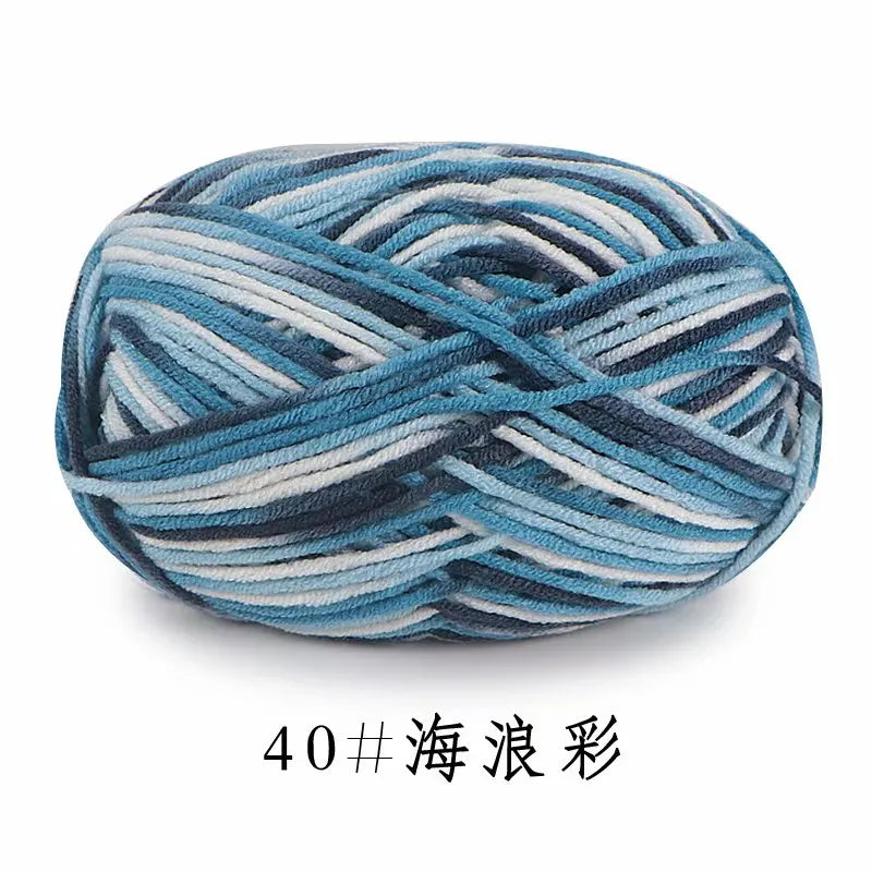 5Strands 2.5mm Colorful Soft Cotton Baby Knitting Wool Yarn Crochet Craft  Crochet Fancy Yarn Hand Knitting Sweater Baby Clothes