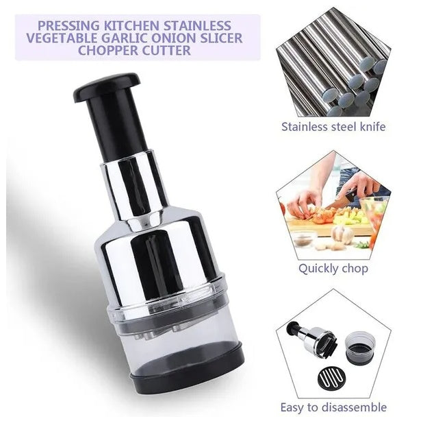 Vegetable Fruit Salad Onion Garlic Food Hand Chopper Cutter Slicer