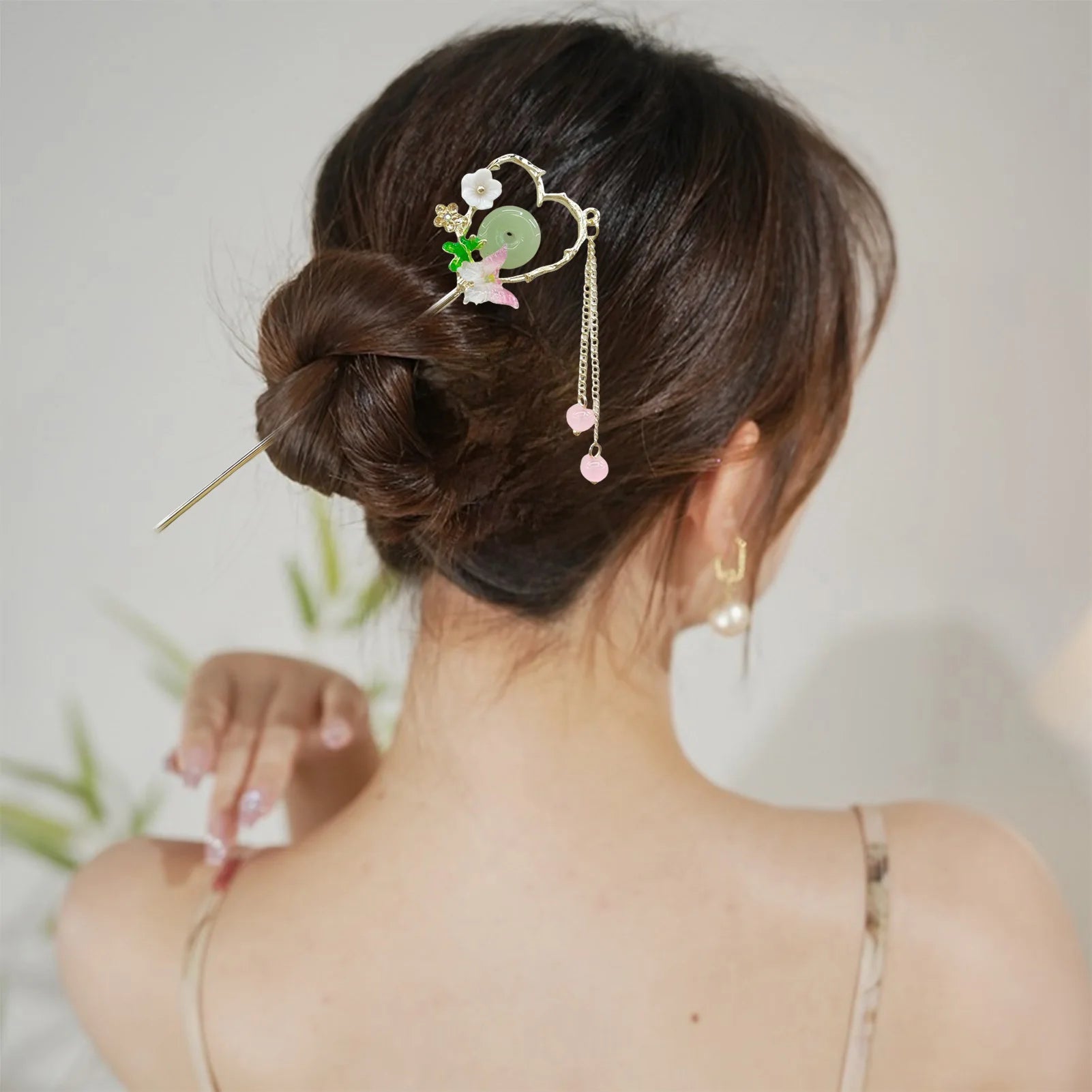 Ancient Chinese Style Hair Sticks Crystal Hairpin Chopsticks For Women Pearl Pendant Hair Clasp Forks Ancient Headpiece Gift