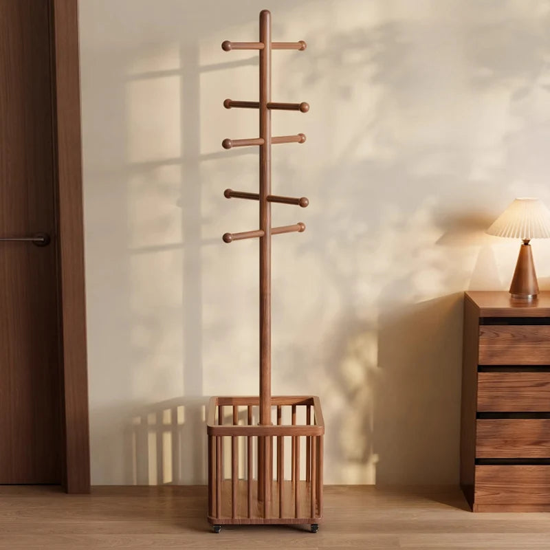 Nordic Living Room Coat Racks Wooden Clothes Organizer Space Saving Coat Racks Wall Minimalist Porte Manteau Trendy Furniture