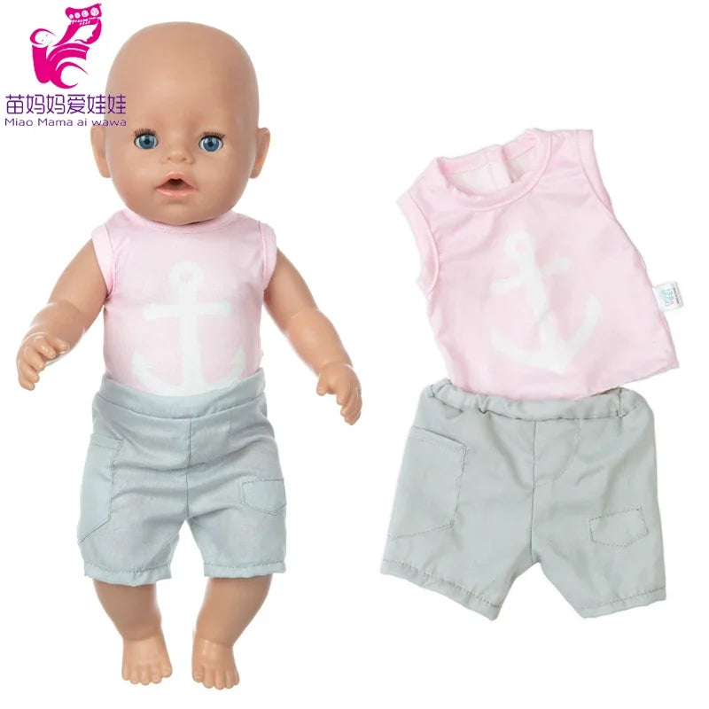 Baby New Born Doll Clothes Coat Hooded Sweater for 17 Inch Doll Jacket Toys Doll Wears