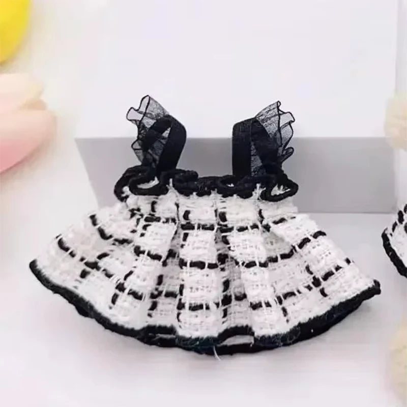 Cute Clothes for 17cm Labubu Doll Fashion V1V2 Idol Clothing DIY Kids Gift Dress for Labubu Cloak Clothes Hair Dolls Accessories