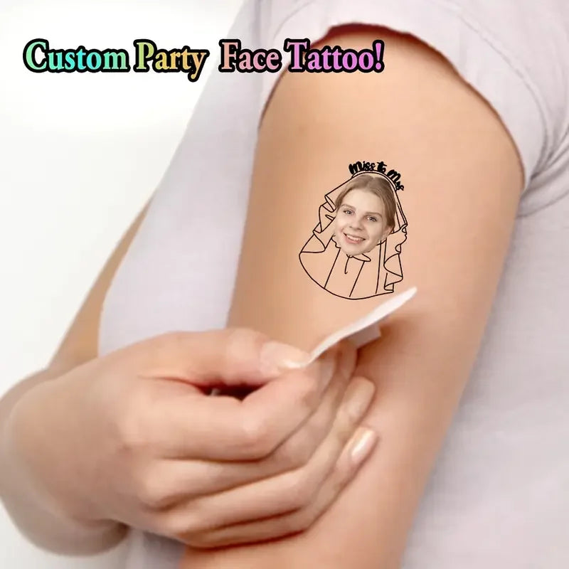 40PCS Customizable wedding temporary tattoo sticker personalized couple lover Proposal Bride groom decoration dressing up marrym