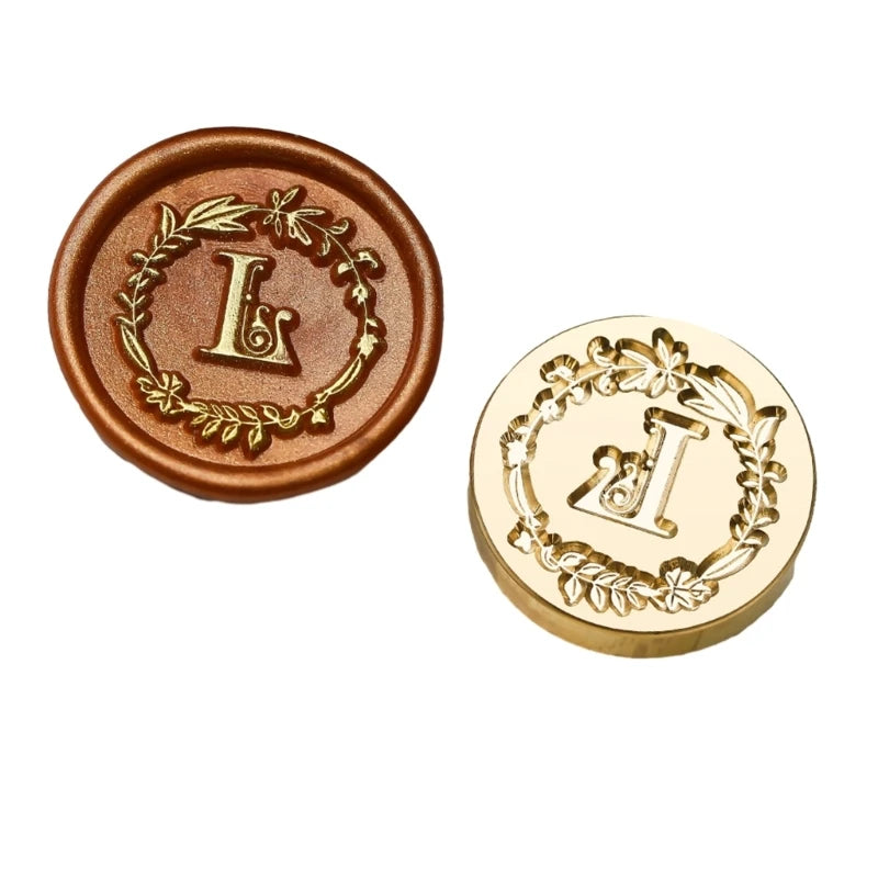 Y1UB Sealing Wax Stamp Letter Series Wax Seal Stamp for Christmas Card Decorations