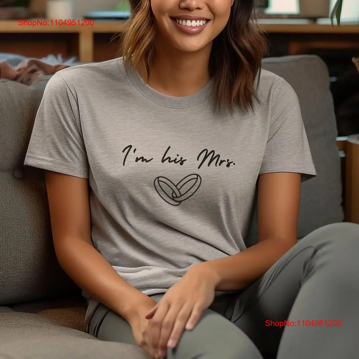 Wedding T Shirt I'm his Mrs Bride Day s Honeymoon Bridal Mr and Matching Couple vintage Washed Comfortable streetwear Soft