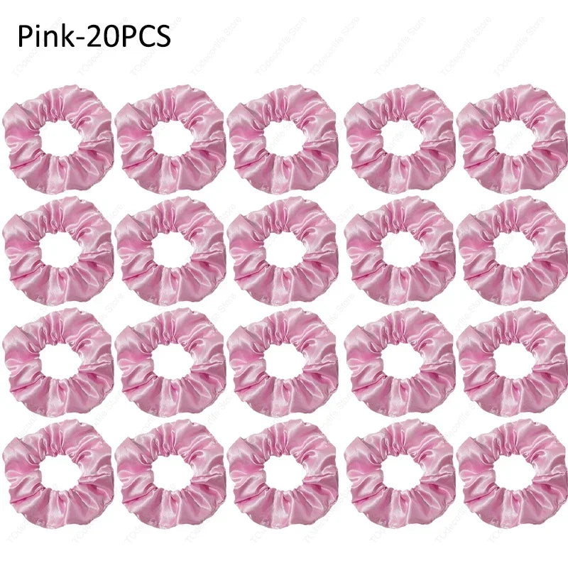 LED Luminous Scrunchies Hairband Glowing Elastic Hair Tie Rope for Women Girls Glow in the Dark Party Hair Accessory