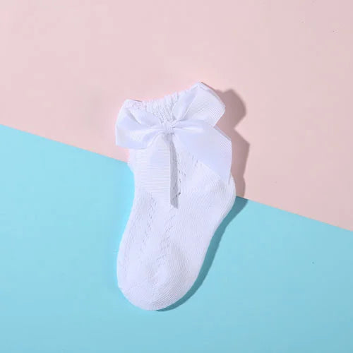Newborn Baby Summer Mesh Girls Socks Fashion Bow Thin Socks for Girls Infant Clothes Accessories