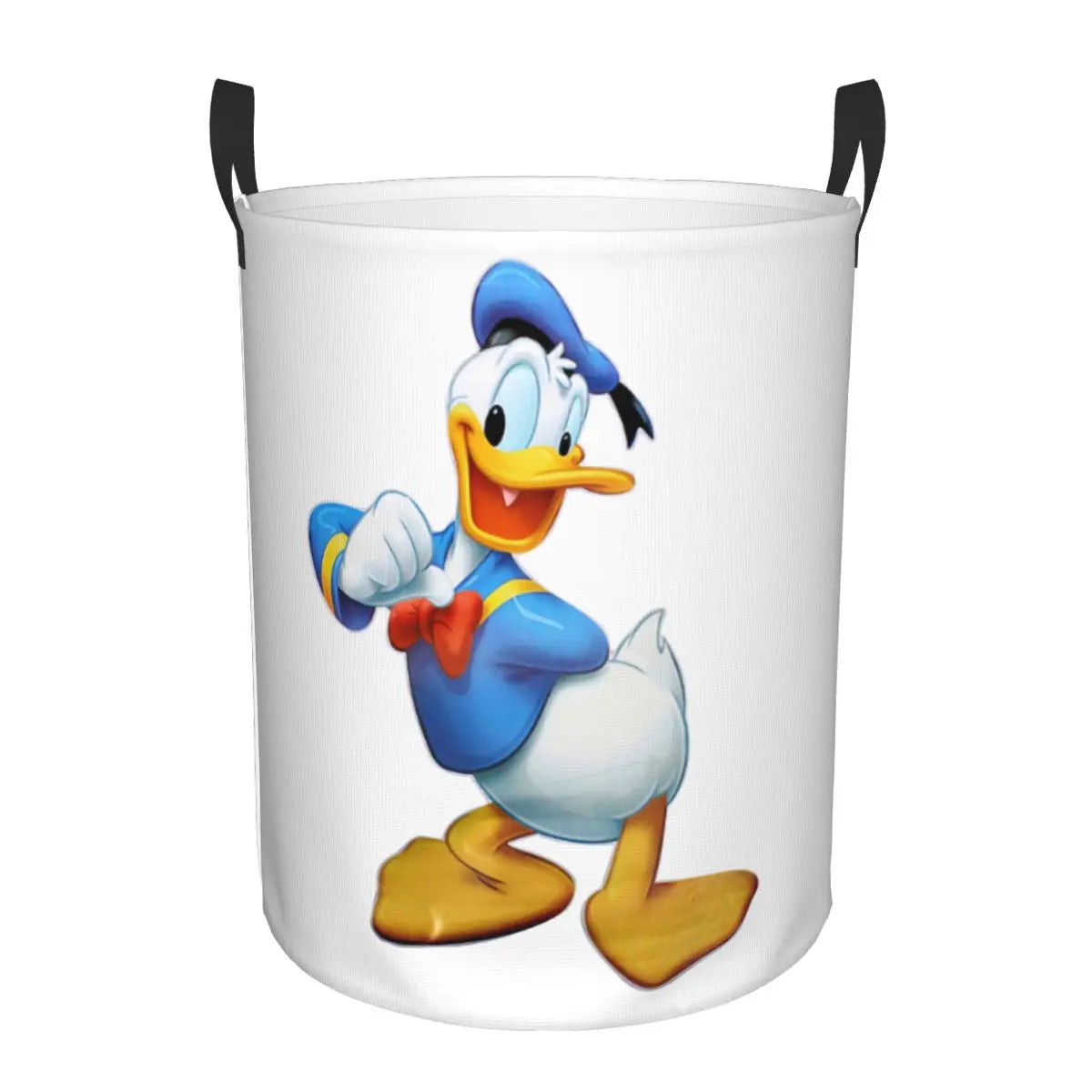 Custom Donald Duck Cartoon Laundry Basket Foldable Large Clothes Storage Bin Baby HamperCustom