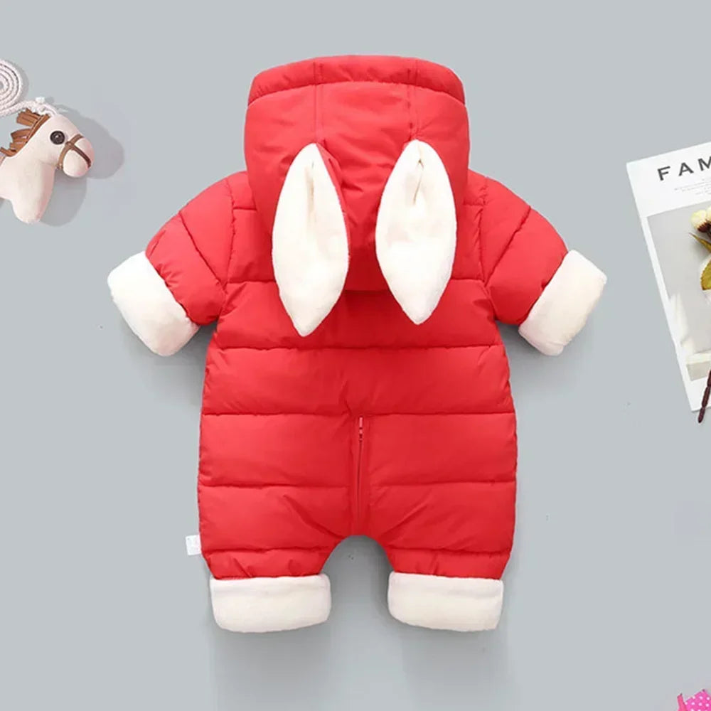 2023 new born fashion winter thicken children snowsuit cotton-padded baby girl clothes boy Plus velvet cute Jumpsuits Bodysuit