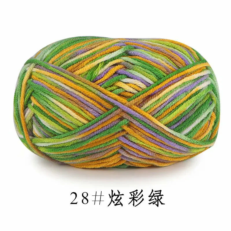 5Strands 2.5mm Colorful Soft Cotton Baby Knitting Wool Yarn Crochet Craft  Crochet Fancy Yarn Hand Knitting Sweater Baby Clothes