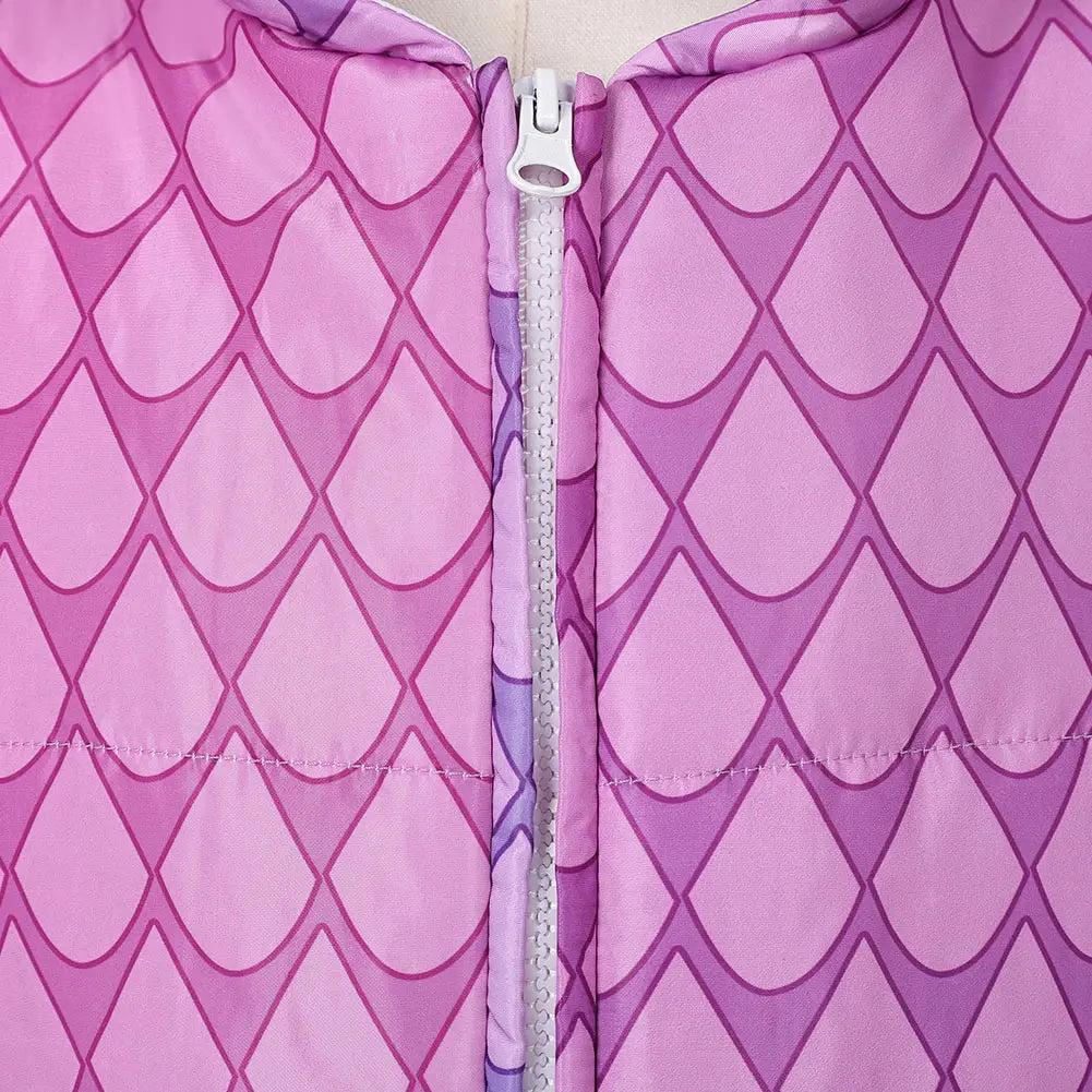 Kids Cartoon Monsters Inc Boo Cosplay Purple Costume Hooded Coat Pants Monsters Hat Girls Halloween Roleplay Outfits Party