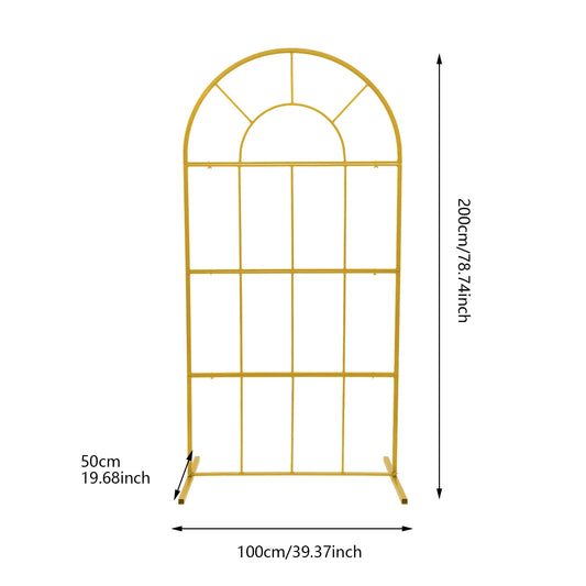 Wedding Arch Stand, 6.5ft Tall Iron Flower Holder, Freestanding H-Base for Bouquets/Balloons, Perfect for Weddings/Parties/Event
