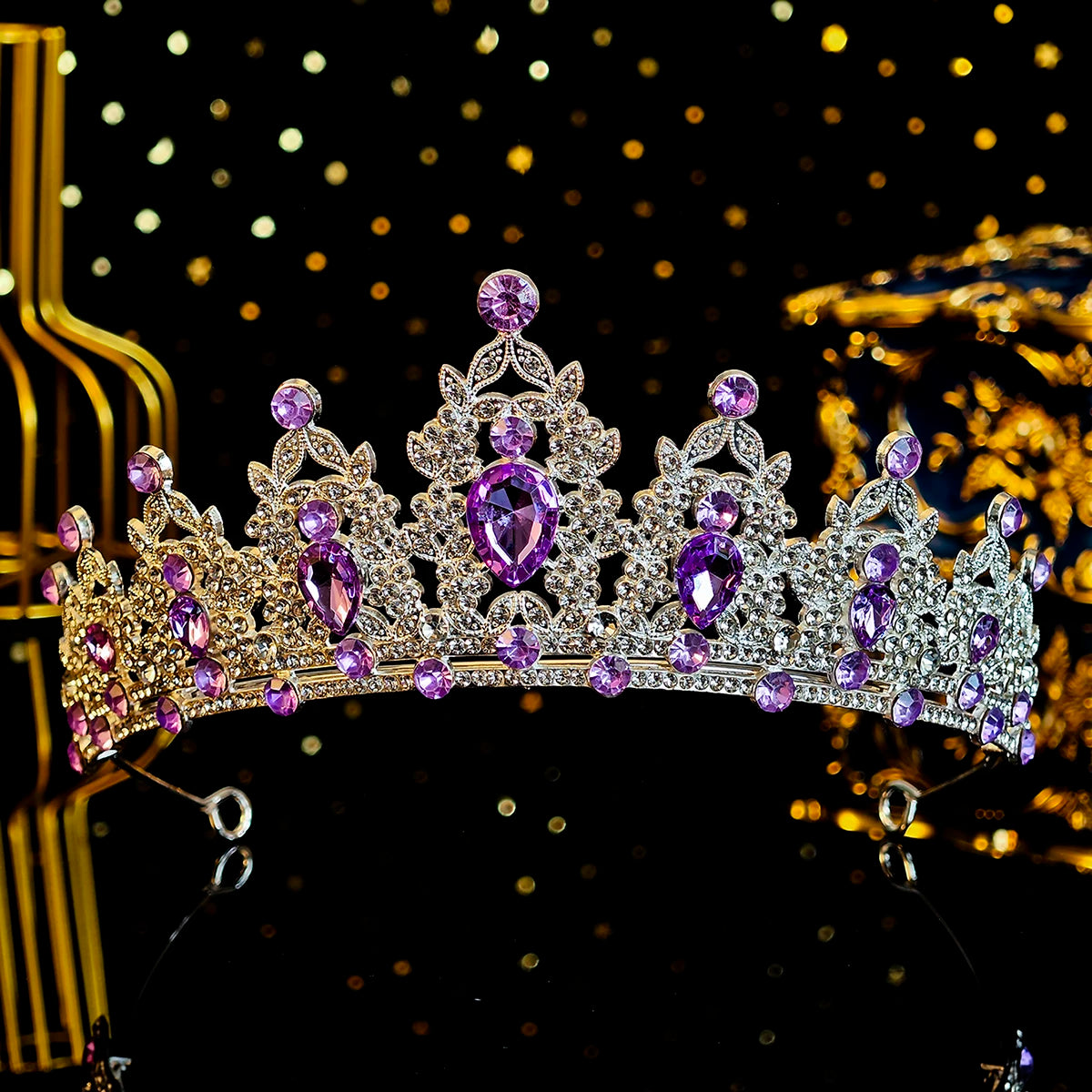 Elegant Crystal Bridal Crown Exquisite European and American Rhinestone Hair Bands Tiara Headpieces Party Jewelry Accessories