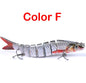 Pike Fishing Lures Artificial Multi Jointed Sections Hard Bait