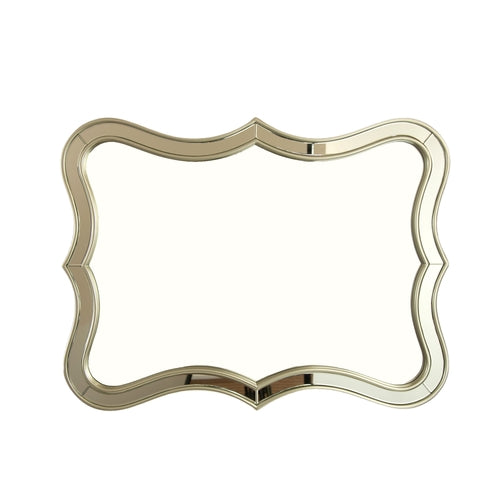 Irregular Wall Mirror – PU Frame Golden, Silver 23.62" x 1.18" for