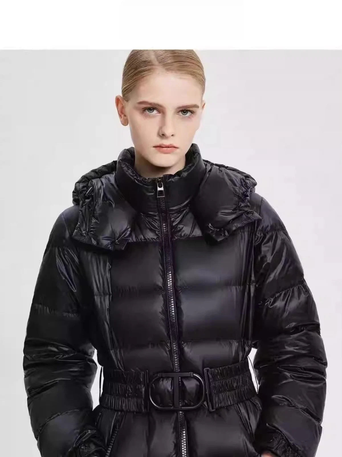 Lang Home Design Winter New Sle Thiened Long White Goose down Jaet Bla Outerwear Top Women's Faion Premium down Coat