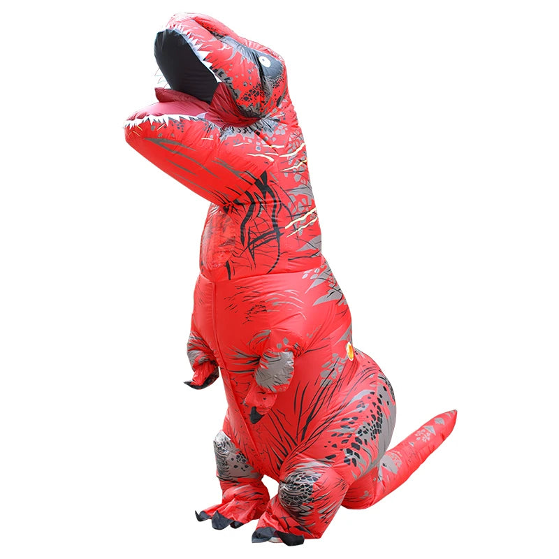 Funny Inflatable Dinosaur Carnival Costume Halloween Christmas New Year Birthday Party Role Playing T-Rex Inflatable Suit Gift
