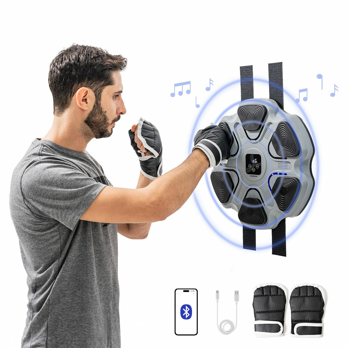 Training & Reflex Balls Set and Rechargeable Musical Boxing Machine