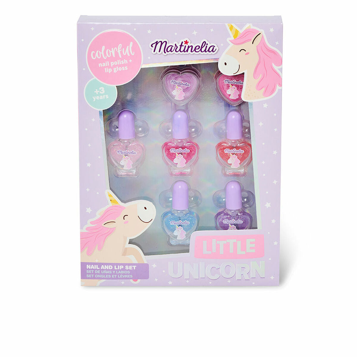 Children's Make-up Set Martinelia Little Unicorn Nail Polish (7 Units)